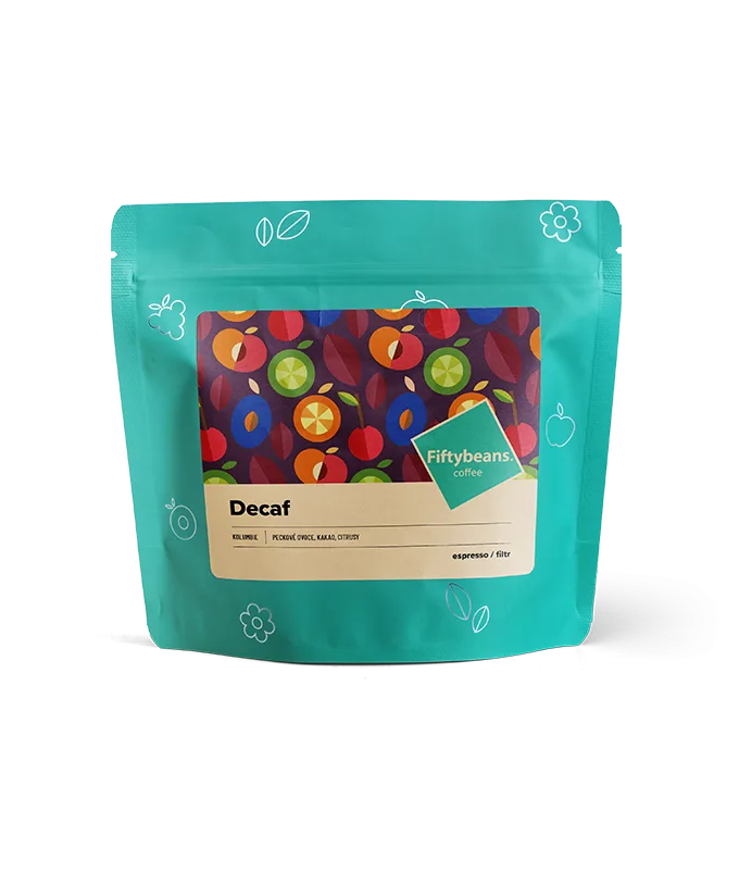 Decaf, balení od pražírny Fifty Beans